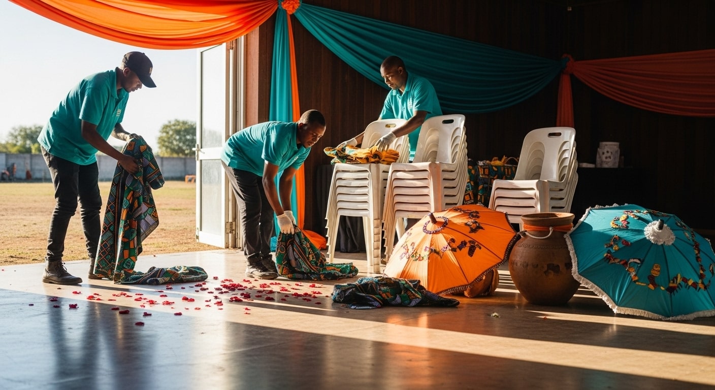 Event cleaning service for parties and functions